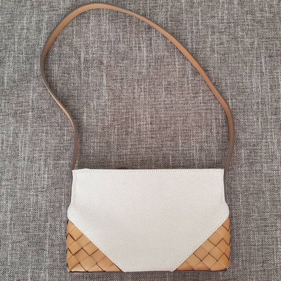 Nine West Handbags - Nine West canvas and faux leather mini bag